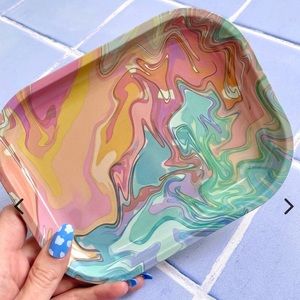 MINI RETRO SWIRL ROLLING TRAY